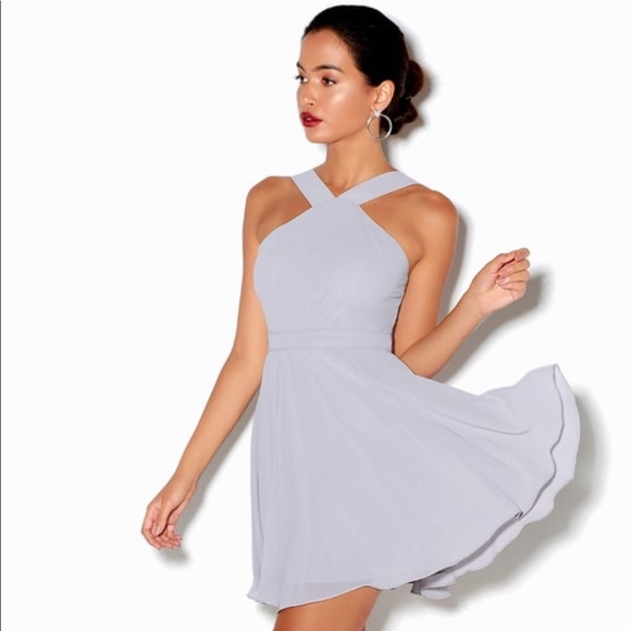 Lulus Dresses & Skirts - Lulus forevermore grey skater dress NWT